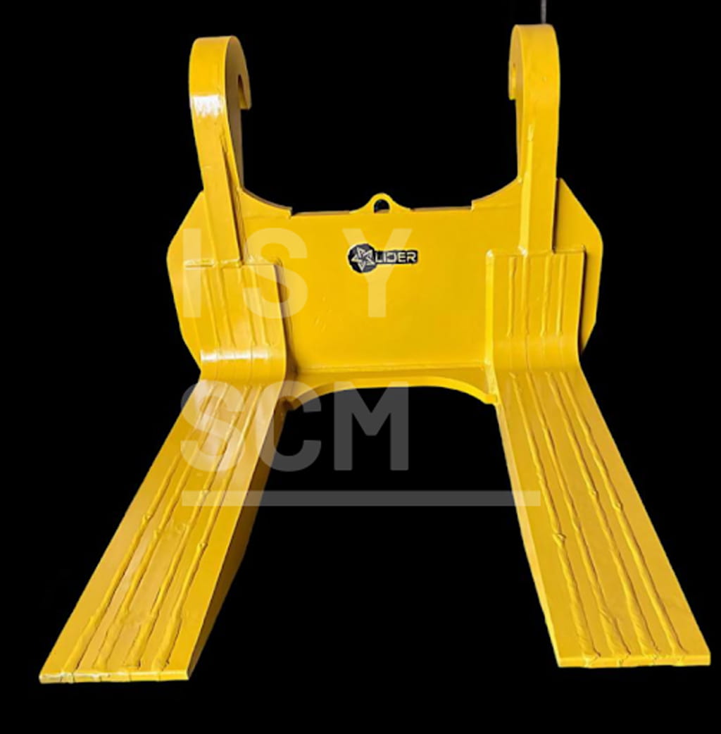 Yellow Excavator Attachment